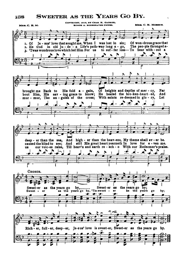 The Excelsior Hymnal page 138