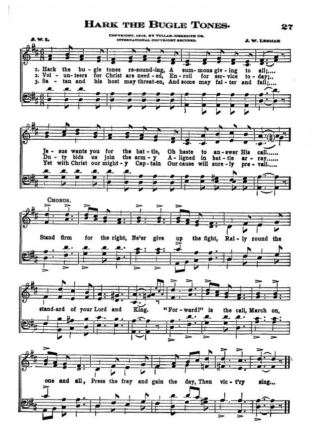 The Excelsior Hymnal page 27