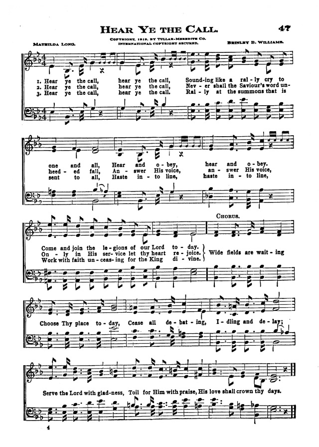 The Excelsior Hymnal page 47