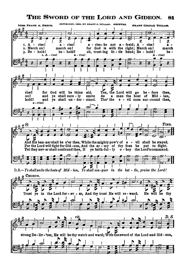 The Excelsior Hymnal page 81