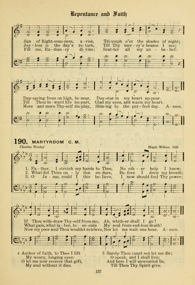 The Evangelical Hymnal page 139