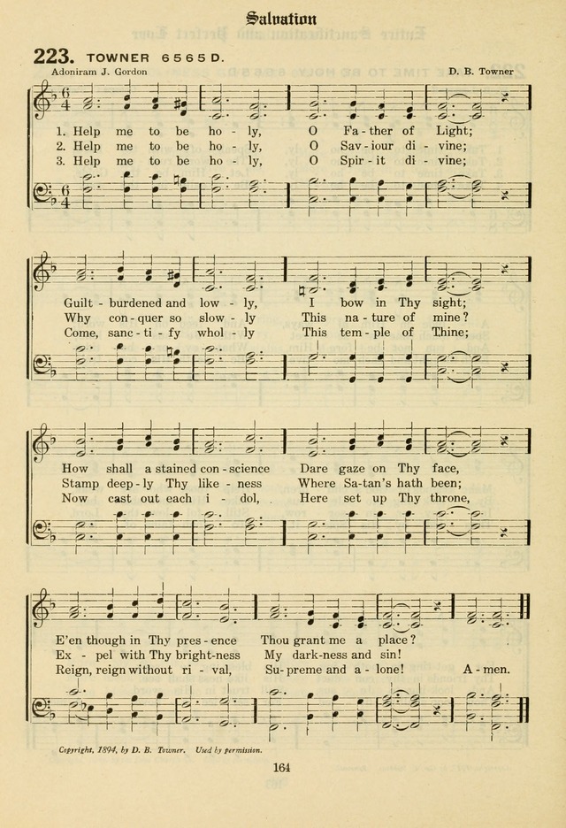 The Evangelical Hymnal page 166