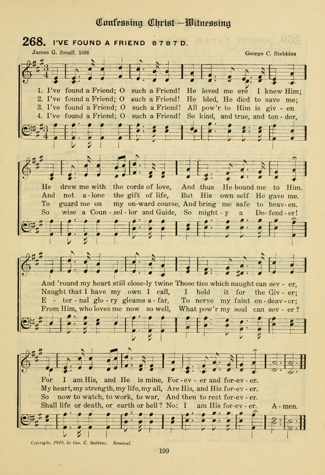 The Evangelical Hymnal page 201