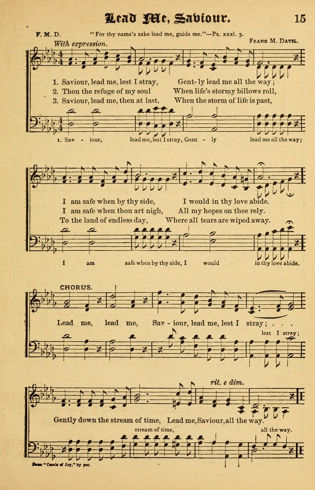 The Emory Hymnal No. 2: sacred hymns and music for use in public worship, Sunday-schools, social meetings and family worship page 15