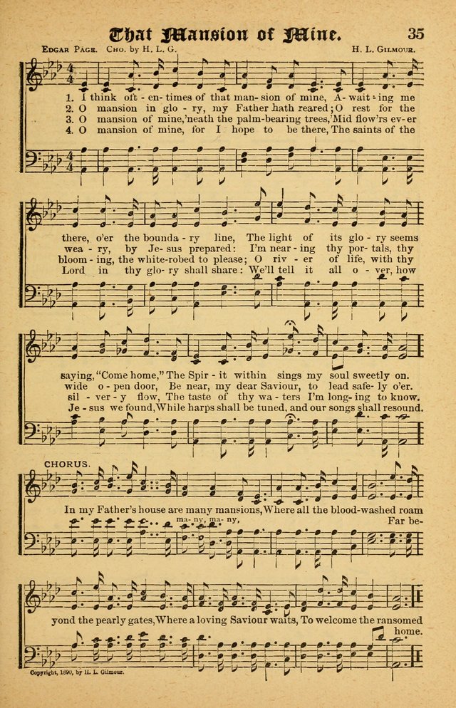 The Emory Hymnal No. 2: sacred hymns and music for use in public worship, Sunday-schools, social meetings and family worship page 35