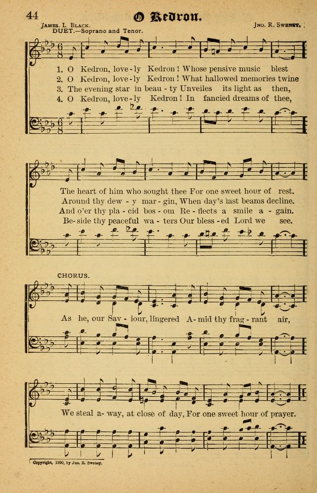The Emory Hymnal No. 2: sacred hymns and music for use in public worship, Sunday-schools, social meetings and family worship page 44