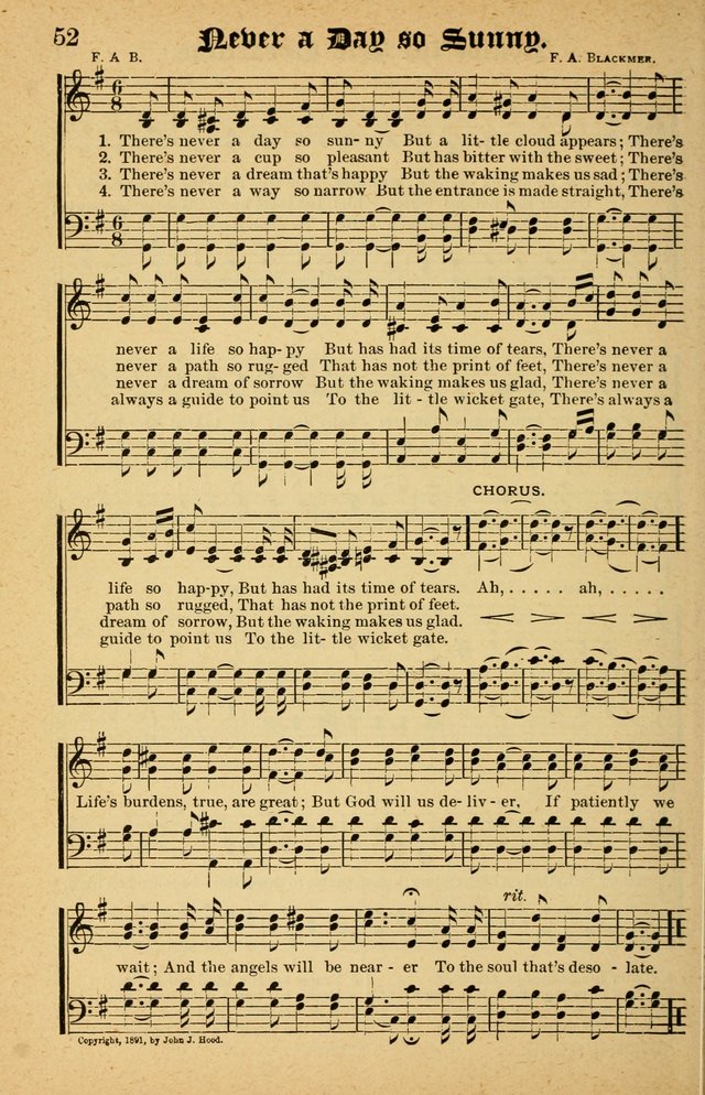 The Emory Hymnal No. 2: sacred hymns and music for use in public worship, Sunday-schools, social meetings and family worship page 52