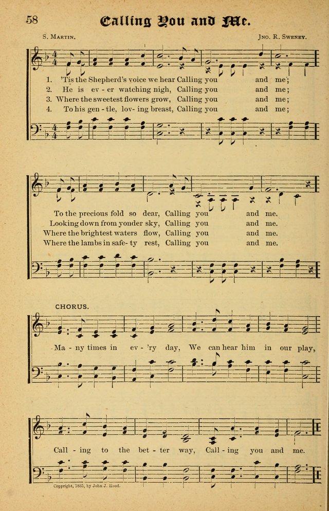 The Emory Hymnal No. 2: sacred hymns and music for use in public worship, Sunday-schools, social meetings and family worship page 58