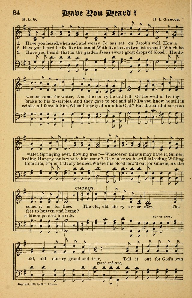 The Emory Hymnal No. 2: sacred hymns and music for use in public worship, Sunday-schools, social meetings and family worship page 64