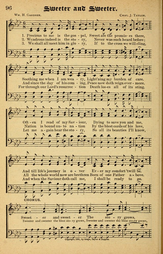 The Emory Hymnal No. 2: sacred hymns and music for use in public worship, Sunday-schools, social meetings and family worship page 96