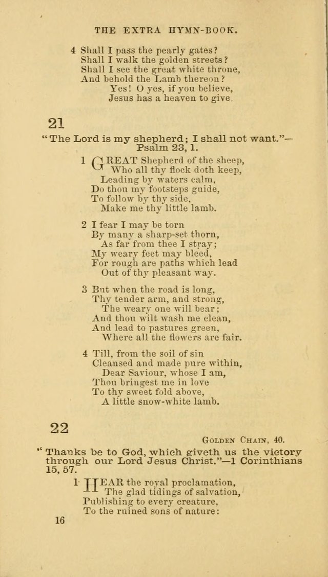 The Extra Hymn Book page 16