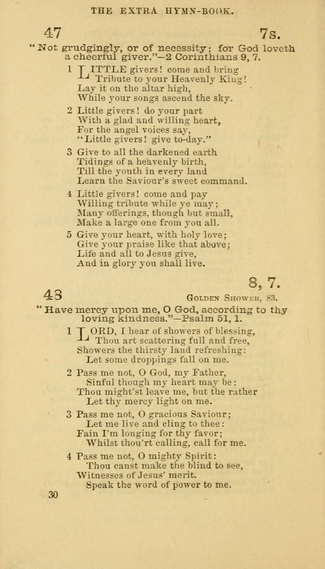 The Extra Hymn Book page 30
