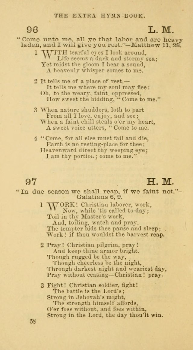 The Extra Hymn Book page 58