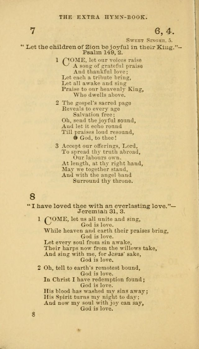 The Extra Hymn Book page 8