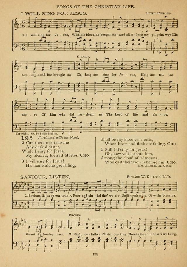 The Epworth Hymnal: containing standard hymns of the Church, songs for the Sunday-School, songs for social services, songs for the home circle, songs for special occasions page 143