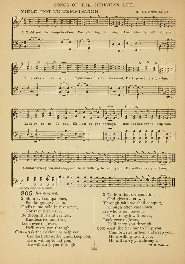 The Epworth Hymnal: containing standard hymns of the Church, songs for the Sunday-School, songs for social services, songs for the home circle, songs for special occasions page 149