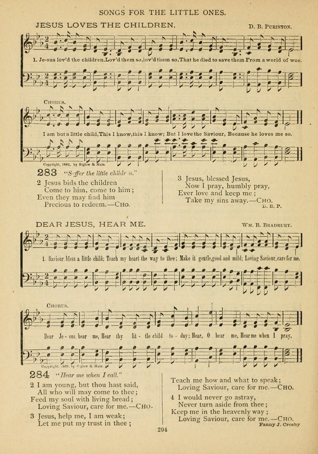 The Epworth Hymnal: containing standard hymns of the Church, songs for the Sunday-School, songs for social services, songs for the home circle, songs for special occasions page 209