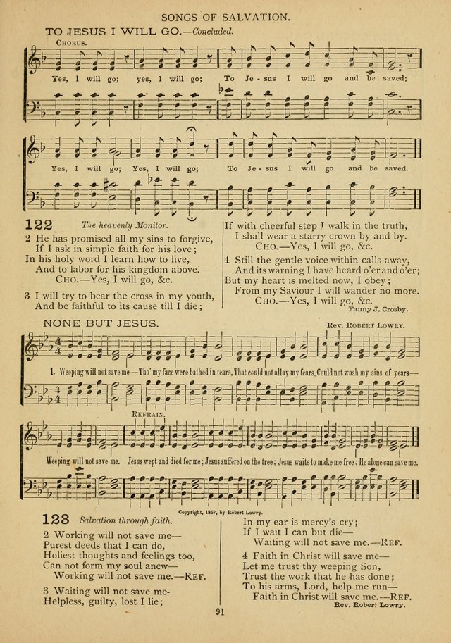 The Epworth Hymnal: containing standard hymns of the Church, songs for the Sunday-School, songs for social services, songs for the home circle, songs for special occasions page 96