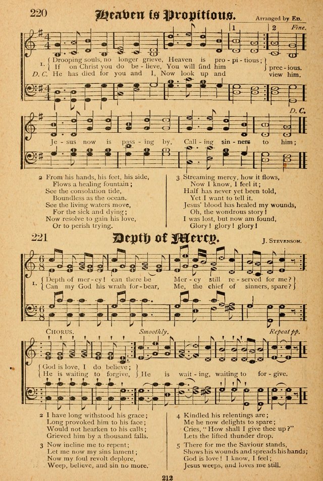 The Emory Hymnal: a collection of sacred hymns and music for use in public worship, Sunday-schools, social meetings and family worship page 210
