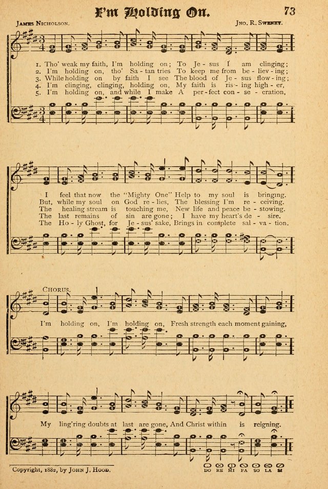 The Emory Hymnal: a collection of sacred hymns and music for use in public worship, Sunday-schools, social meetings and family worship page 73