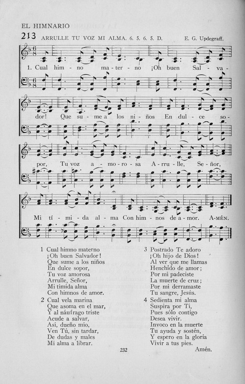 El Himnario para el uso de las Iglesias Evangelicas de Habla Espanola en Todo el Mundo page 232