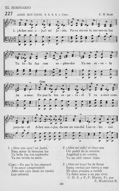 El Himnario para el uso de las Iglesias Evangelicas de Habla Espanola en Todo el Mundo page 248
