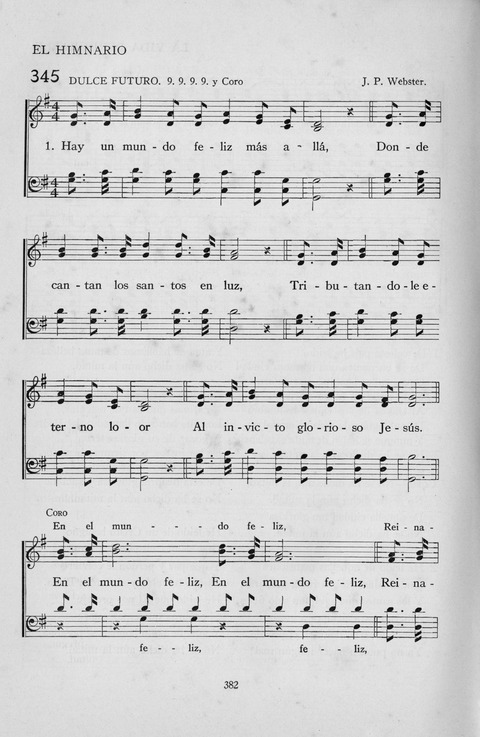 El Himnario para el uso de las Iglesias Evangelicas de Habla Espanola en Todo el Mundo page 382