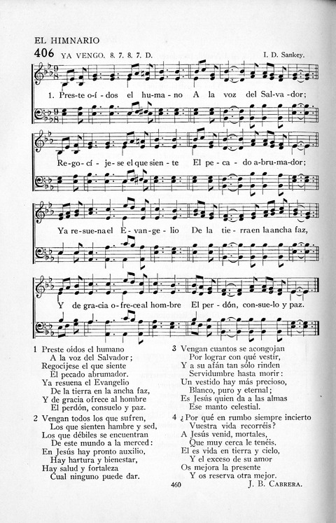 El Himnario para el uso de las Iglesias Evangelicas de Habla Espanola en Todo el Mundo page 461
