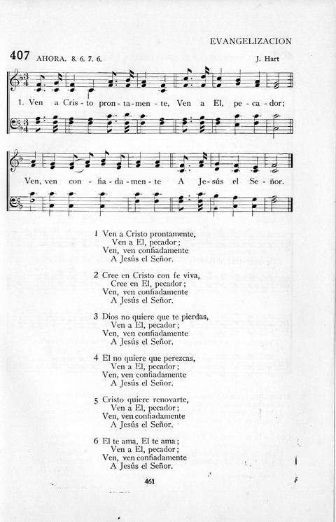 El Himnario para el uso de las Iglesias Evangelicas de Habla Espanola en Todo el Mundo page 462