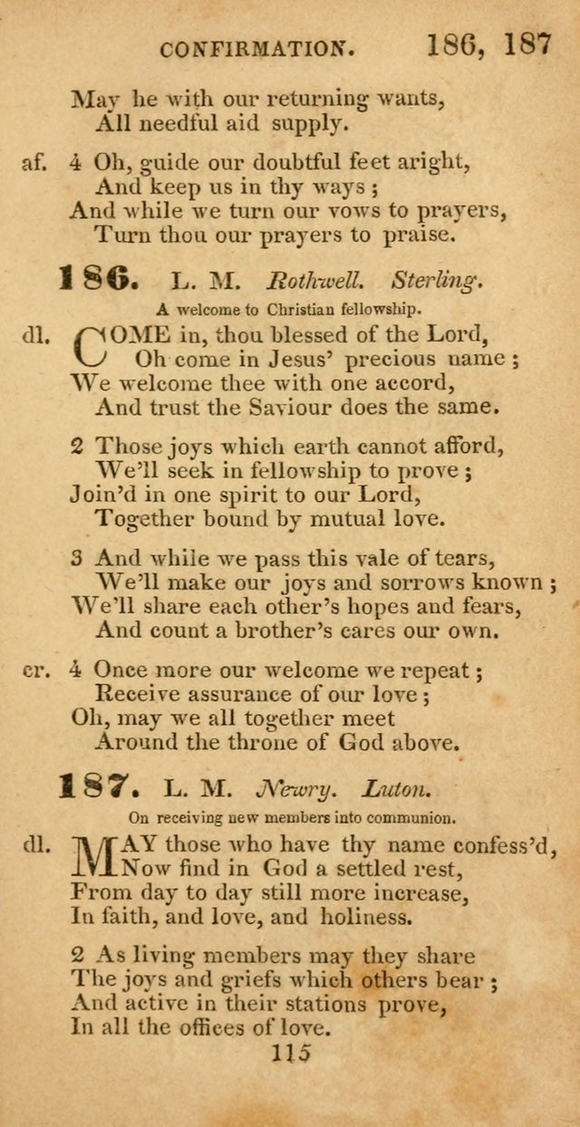 Evangelical Hymns: original and selected: designed for the use of families and private circles; for social prayer meetings, seasons of revival or oother occasions of special interest page 111