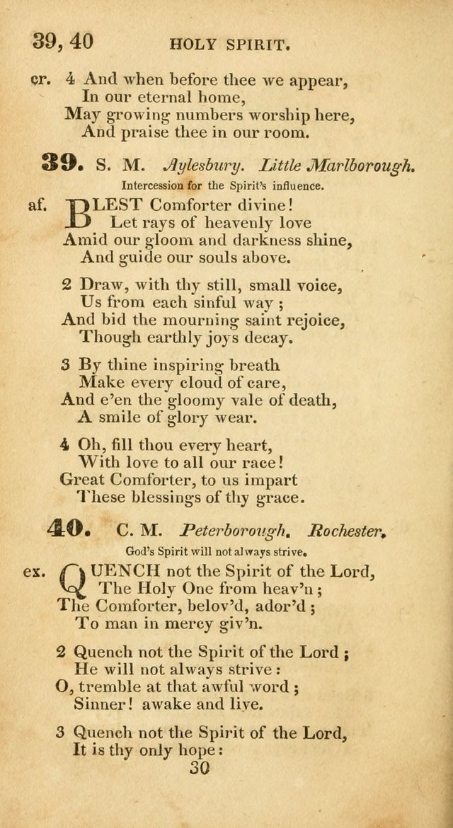 Evangelical Hymns: original and selected: designed for the use of families and private circles; for social prayer meetings, seasons of revival or oother occasions of special interest page 30
