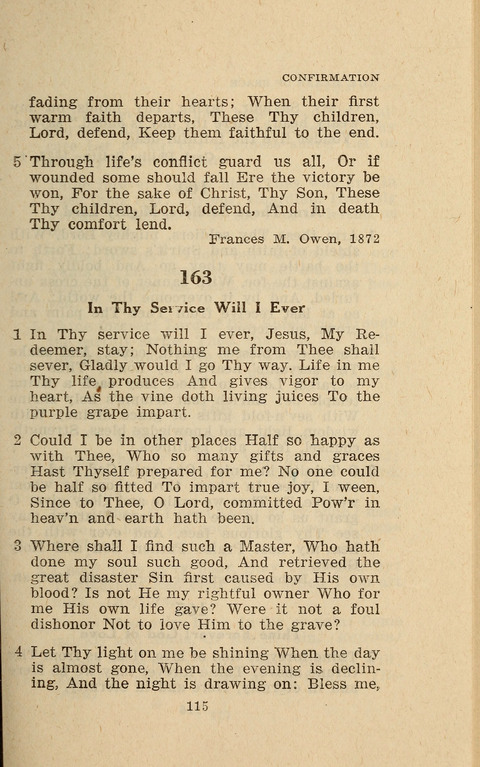 The Evangelical Hymnal. Text edition page 115