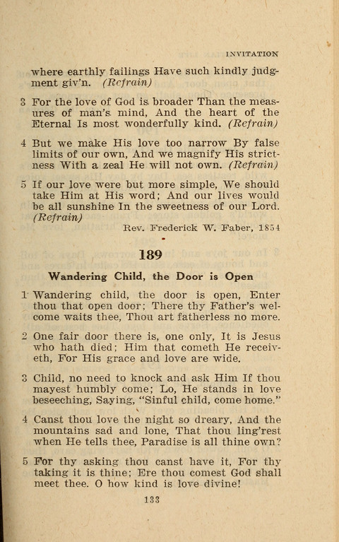 The Evangelical Hymnal. Text edition page 133