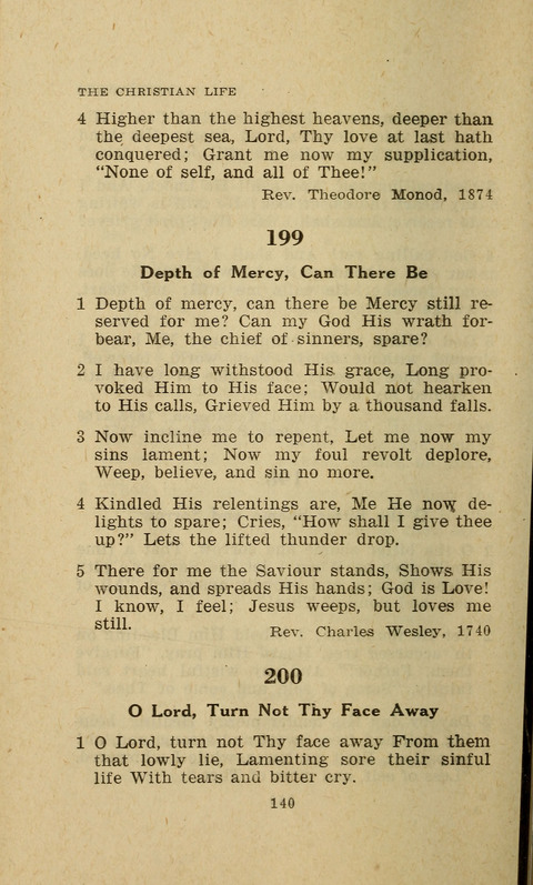 The Evangelical Hymnal. Text edition page 140