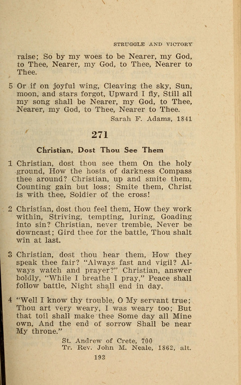 The Evangelical Hymnal. Text edition page 193