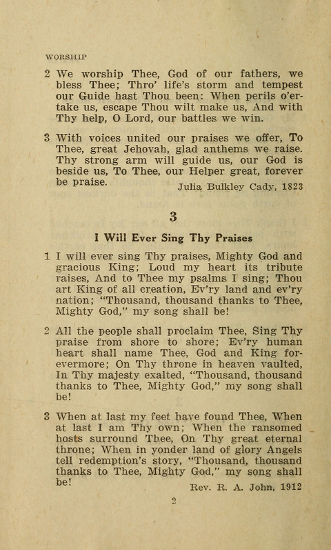 The Evangelical Hymnal. Text edition page 2