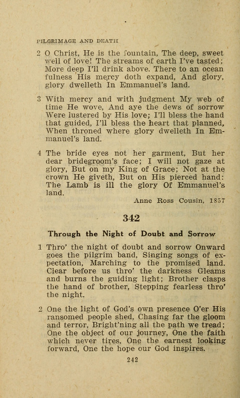 The Evangelical Hymnal. Text edition page 242