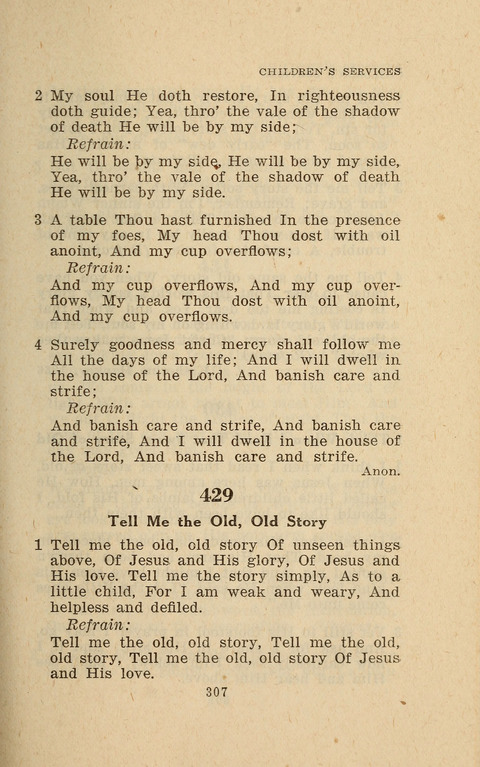 The Evangelical Hymnal. Text edition page 309