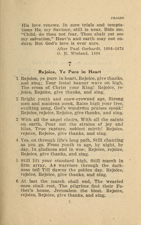 The Evangelical Hymnal. Text edition page 5