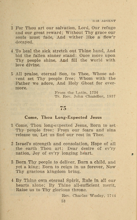 The Evangelical Hymnal. Text edition page 53