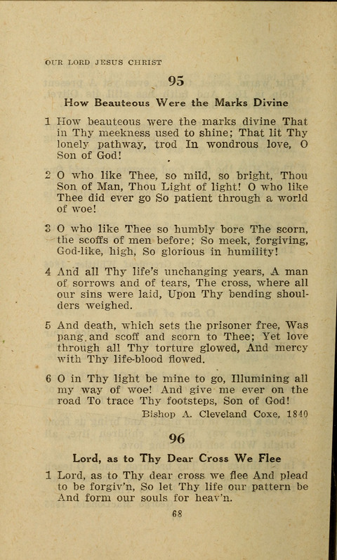 The Evangelical Hymnal. Text edition page 68