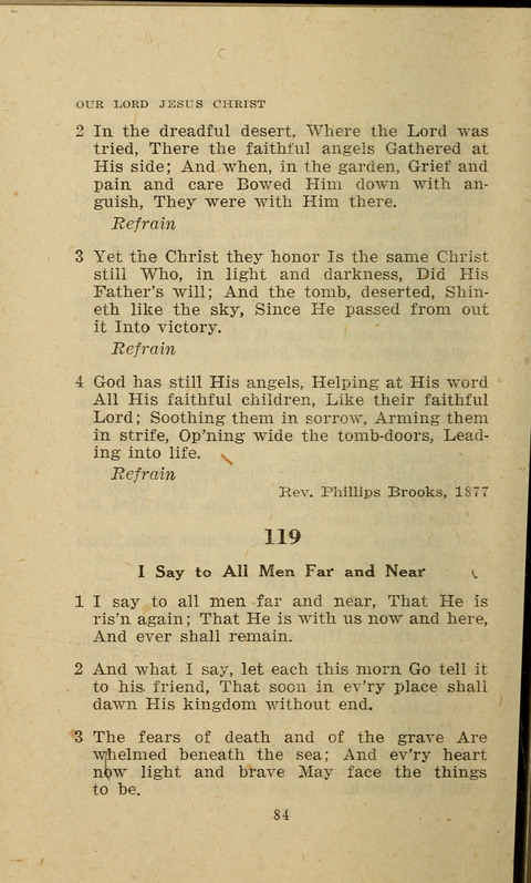 The Evangelical Hymnal. Text edition page 84