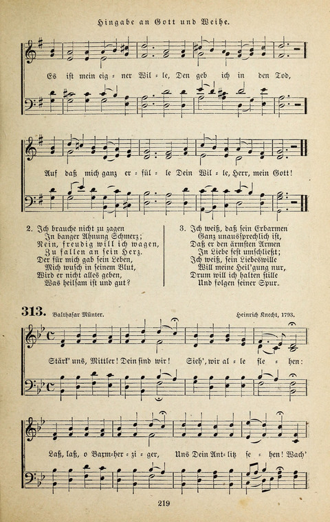 Evangelischer Liederschatz: eine Auswahl der bekanntesten Kernlieder für Sonntags-Schule, Vereine und Gottesdienste (2. Auflage) page 219
