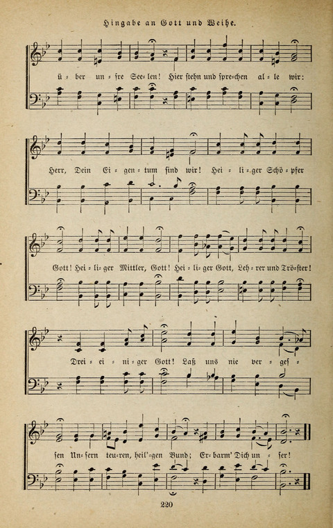 Evangelischer Liederschatz: eine Auswahl der bekanntesten Kernlieder für Sonntags-Schule, Vereine und Gottesdienste (2. Auflage) page 220