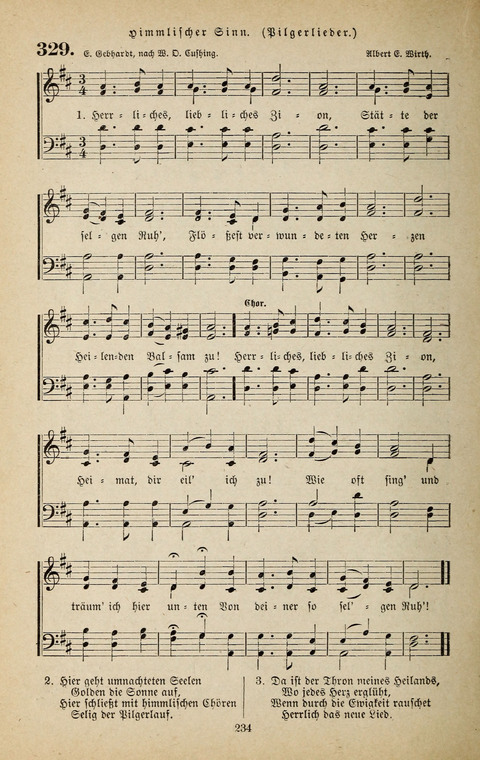 Evangelischer Liederschatz: eine Auswahl der bekanntesten Kernlieder für Sonntags-Schule, Vereine und Gottesdienste (2. Auflage) page 234