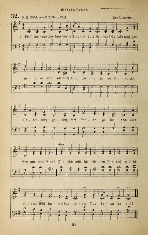 Evangelischer Liederschatz: eine Auswahl der bekanntesten Kernlieder für Sonntags-Schule, Vereine und Gottesdienste (2. Auflage) page 24