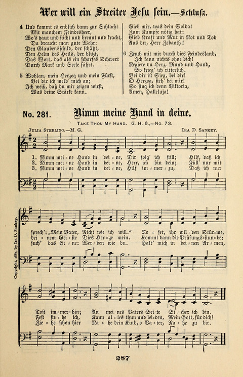 Evangeliums-Lieder 1 und 2: (Gospel Hymns) mit deutschen Kernliedern page 287