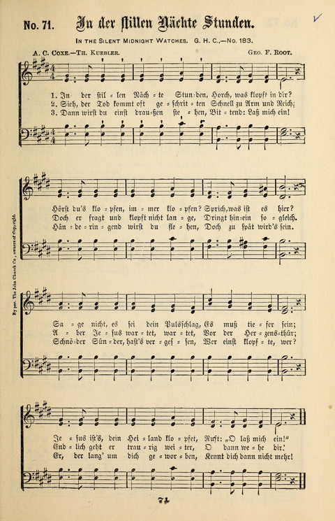 Evangeliums-Lieder 1 und 2: (Gospel Hymns) mit deutschen Kernliedern page 71