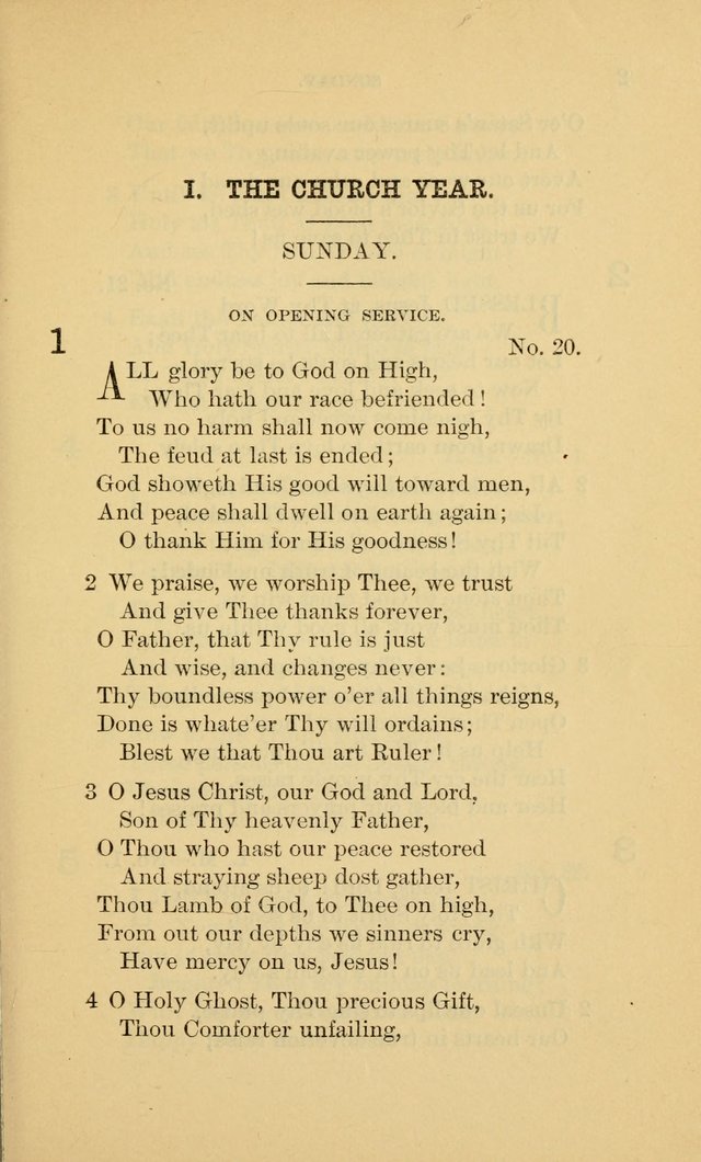 Evangelical Lutheran Hymnal page 1