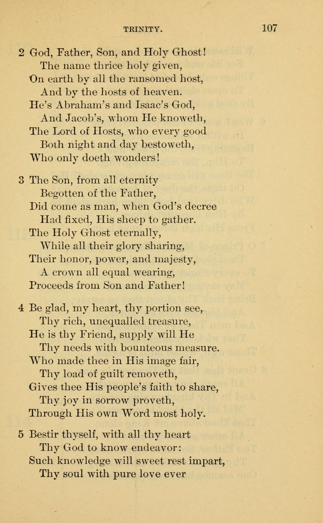 Evangelical Lutheran Hymnal. 9th ed. page 107